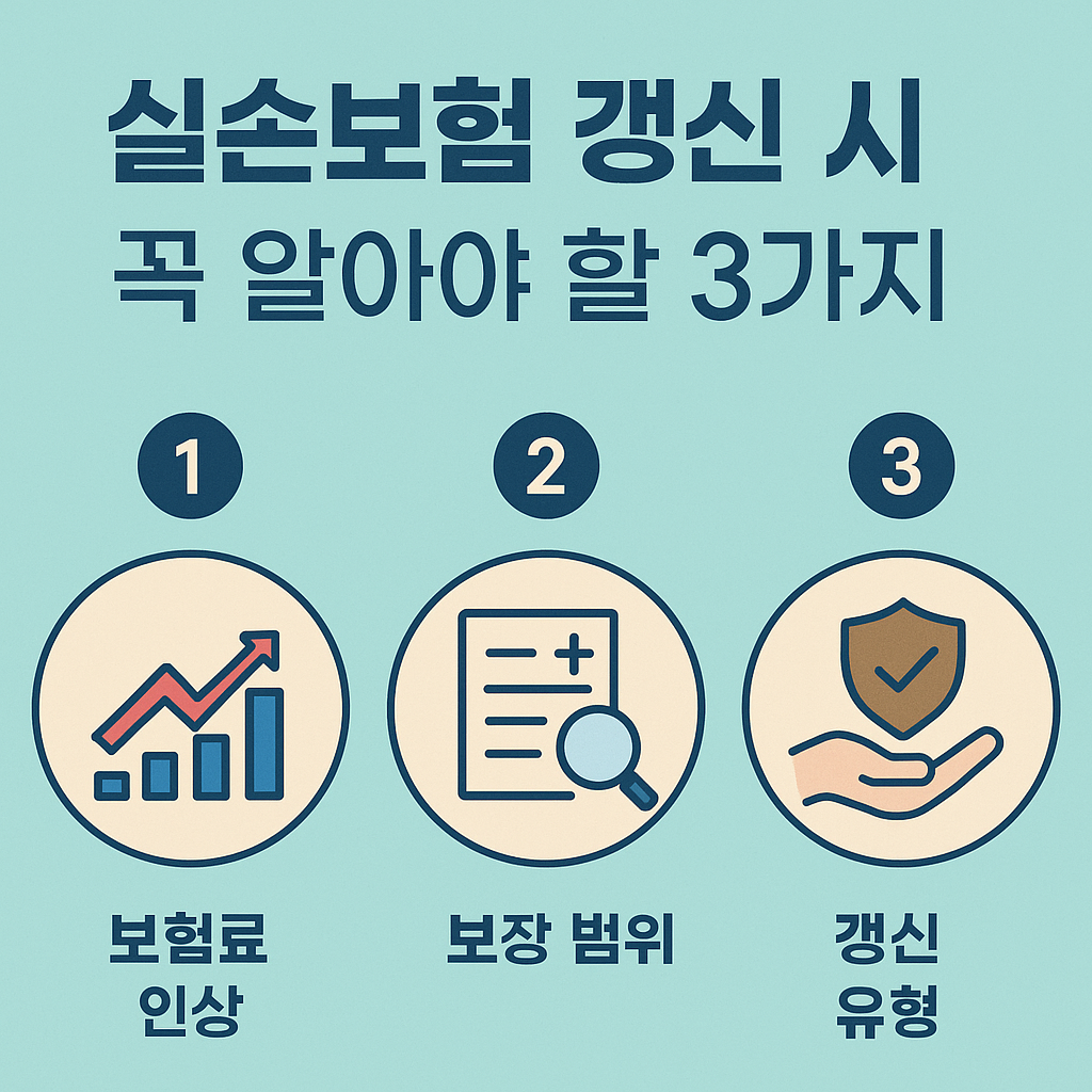 실손보험 갱신 시 꼭 알아야 할 3가지