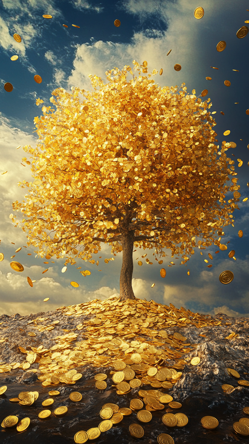 황금-돈나무-그림-돈들어오는-그림,-풍수-그림-액자