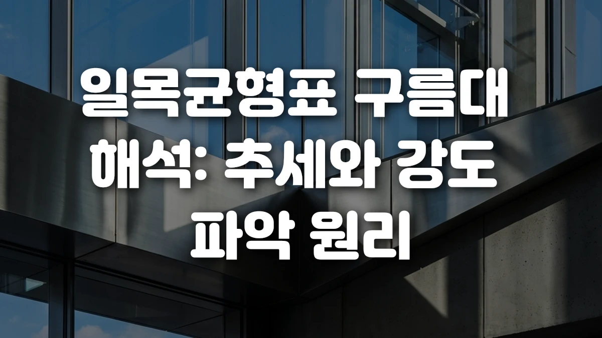 일목균형표 구름대 해석 추세와 강도 파악 원리