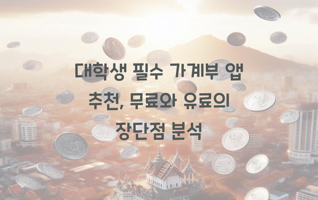 대학생 필수 가계부 앱 추천 (무료 & 유료 비교 분석)