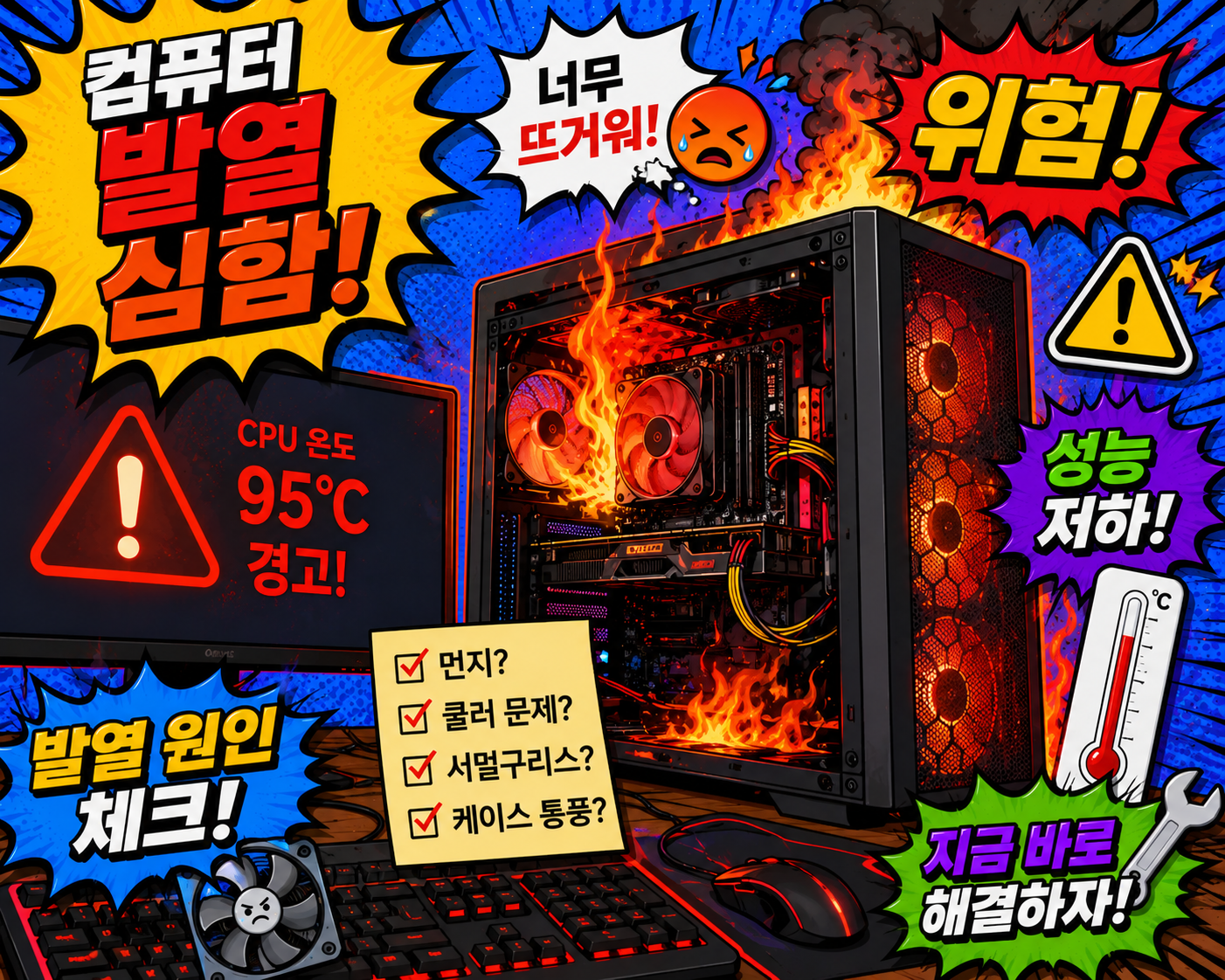 컴퓨터 발열 심함 해결방법 총정리 CPU 온도 높을 때 팬 소음