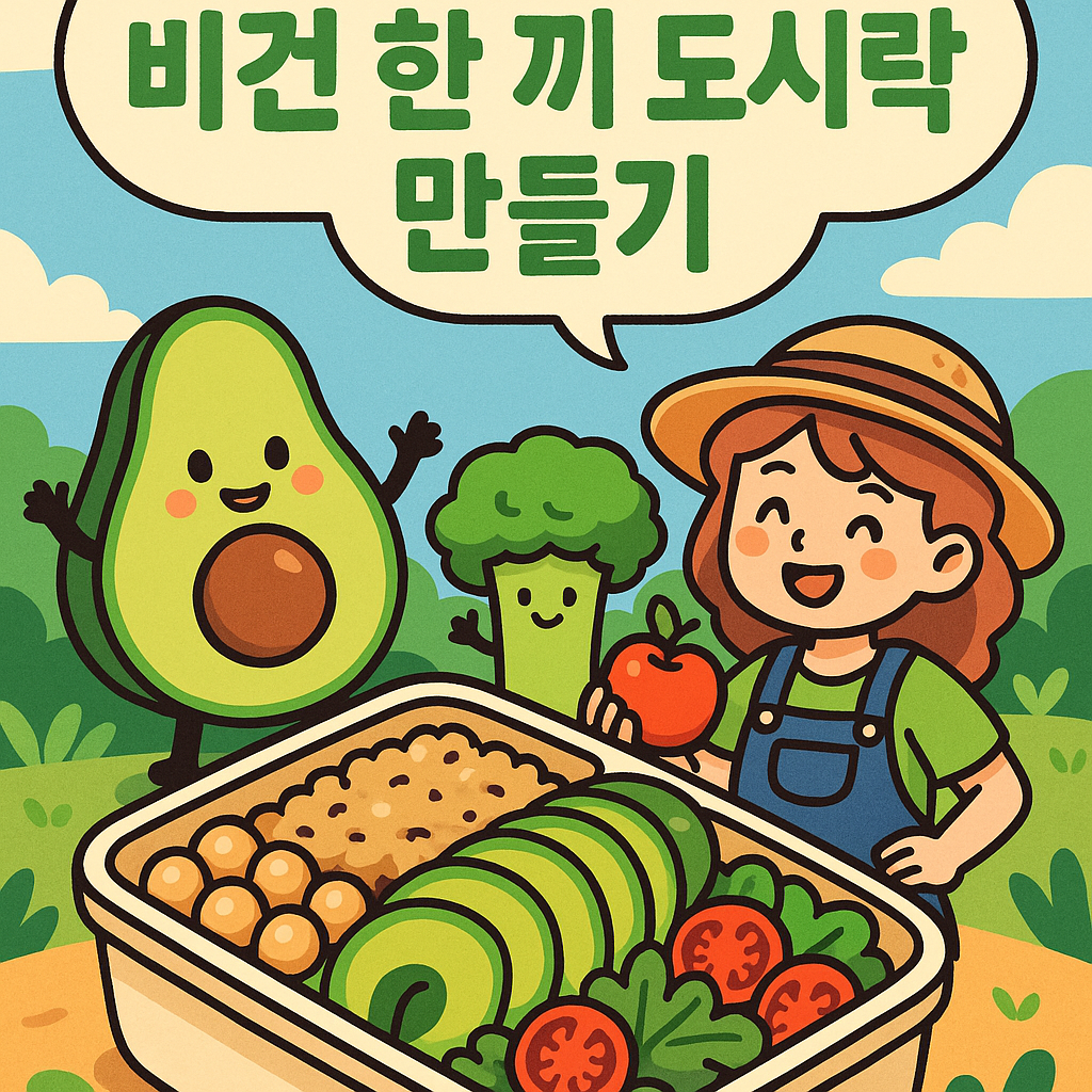 아보카도 하나로 끝! 비건 한 끼 도시락 만들기