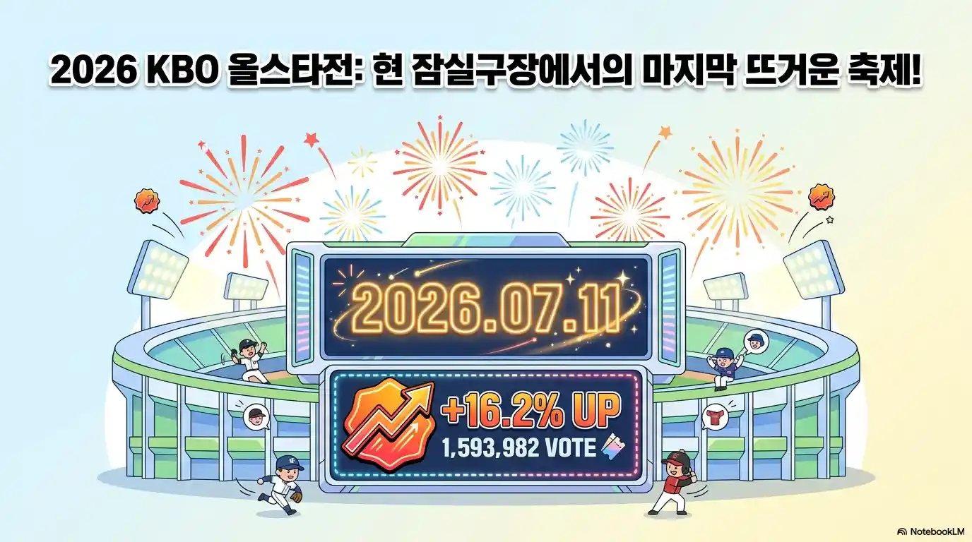 2026 KBO 올스타전 7월 11일 잠실구장 개최 및 팬 투표 수 159만 표 돌파 현황
