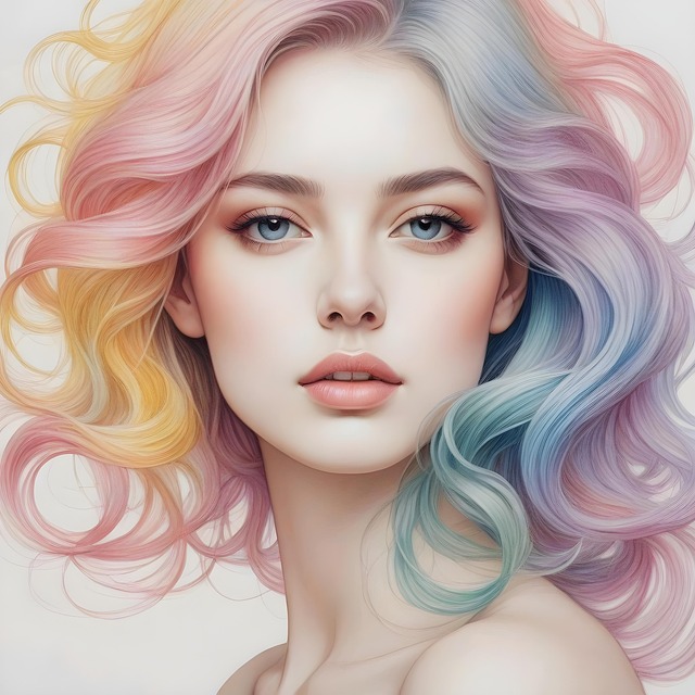 다양한 색상의 헤어스타일