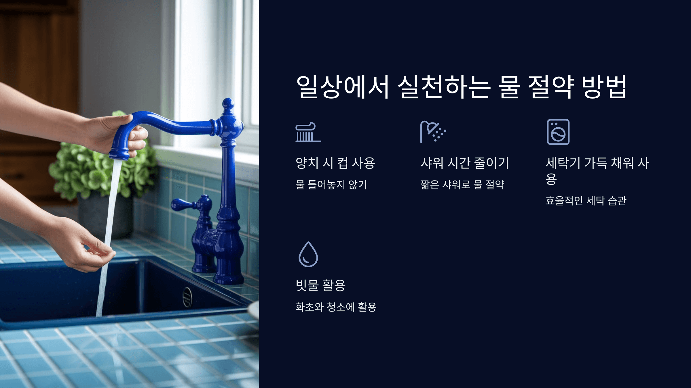 일상에서 실천하는 물 절약