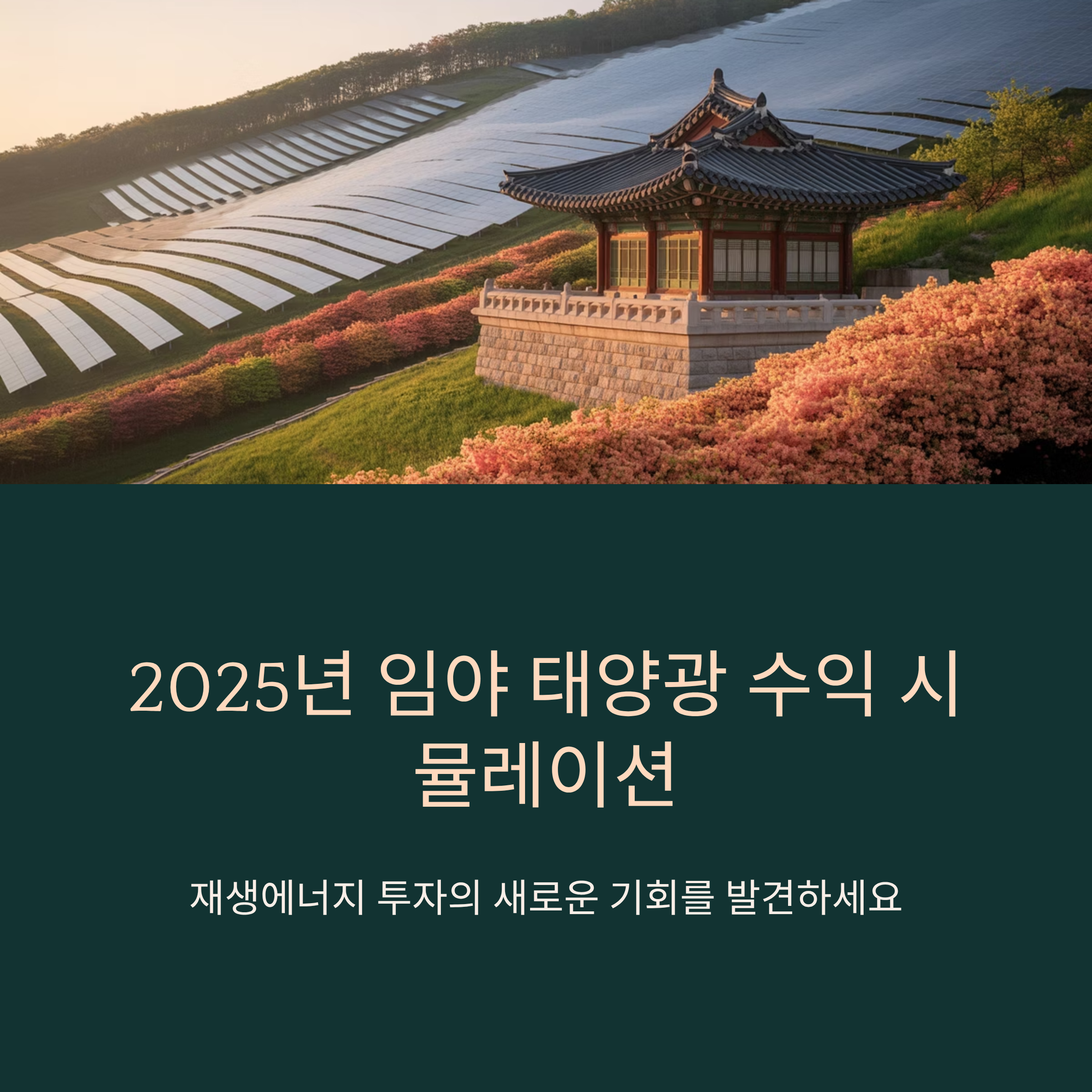 2025년 임야 태양광 수익 시뮬레이션