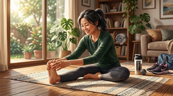 운동 전후 스트레칭 하기