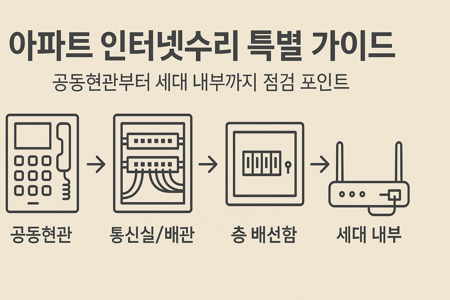 아파트 인터넷수리 특별 가이드, 공동현관부터 세대 내부까지 점검 포인트