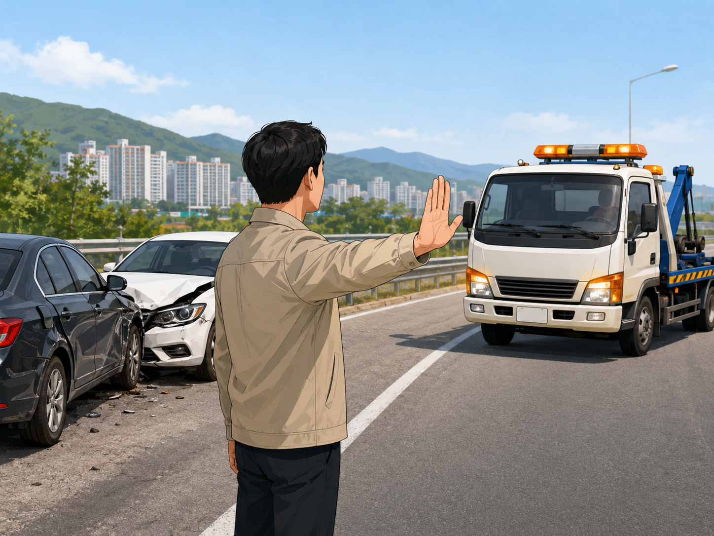 교통사고 현장 사설 견인차(렉카) 강제 견인 거절 및 보험사 견인 이용 안내