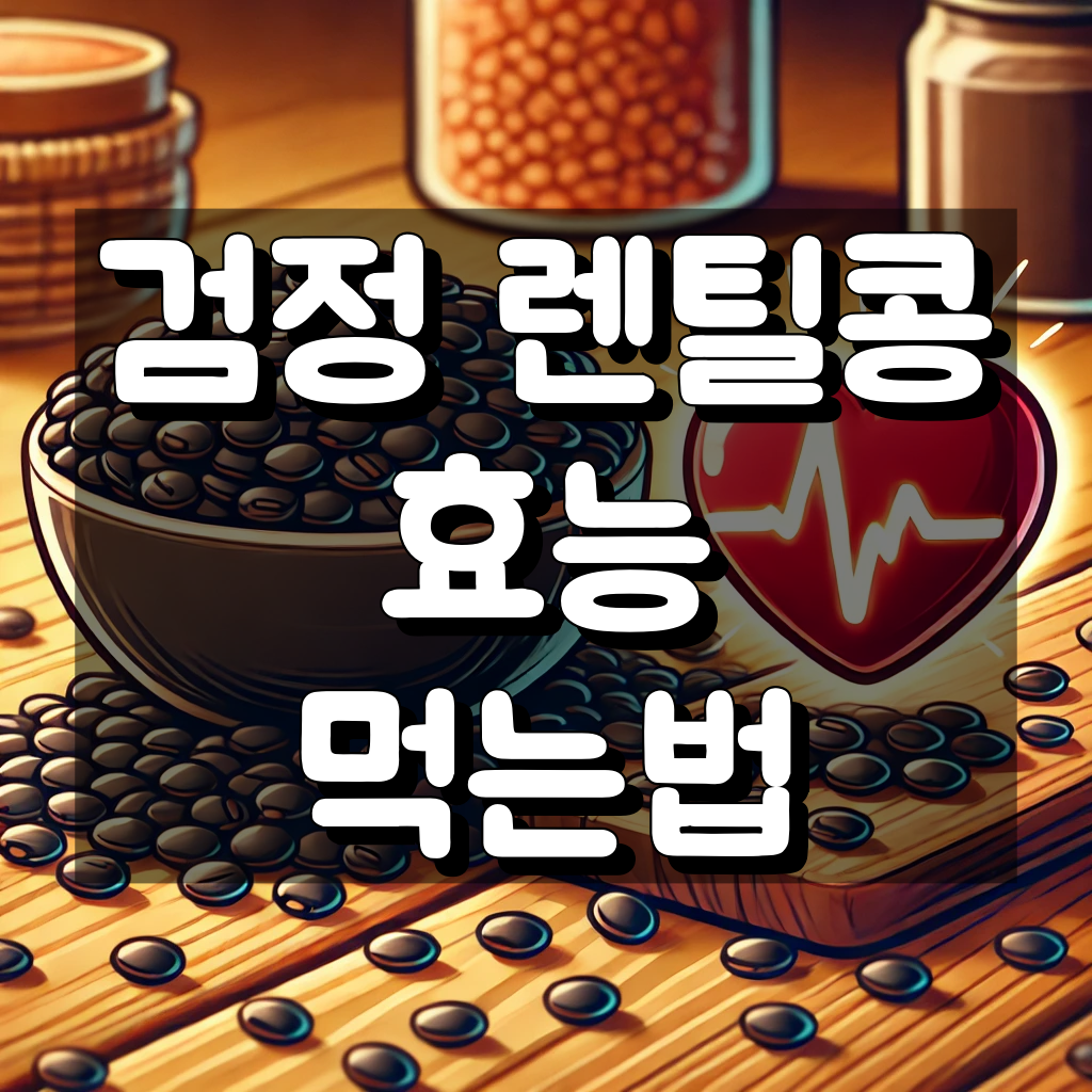 검정 렌틸콩 효능 및 먹는법 쉬운 정리 대표 이미지
