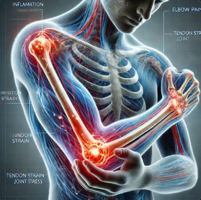 팔꿈치 통증과 관련된 사진