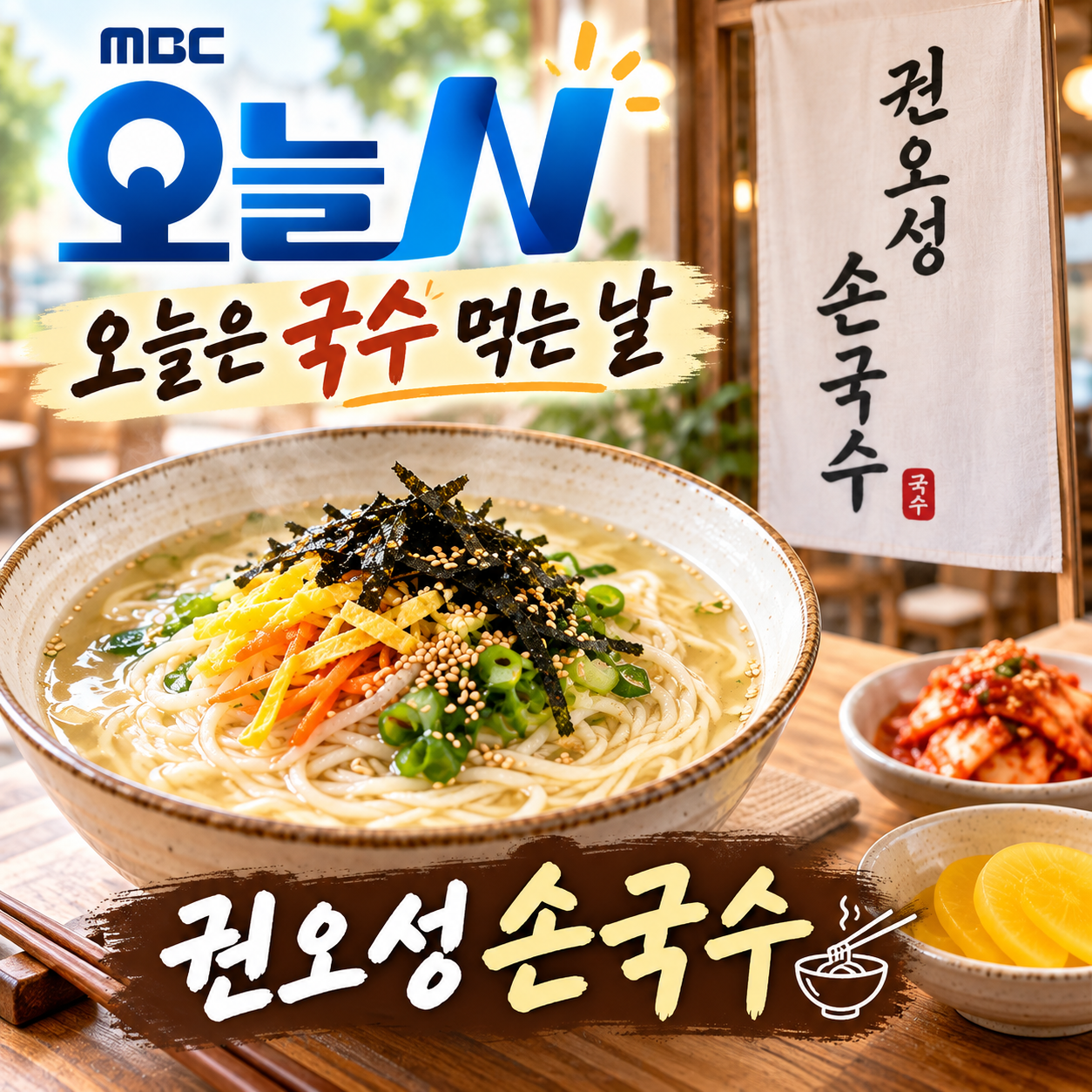 오늘N 권오성손국수 용현시장 자가제면 국수집