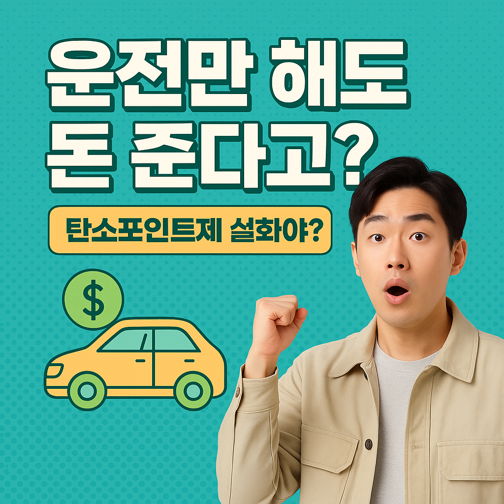 “운전만 해도 돈이 들어온다? 탄소포인트제로 10만원 받는 법!”