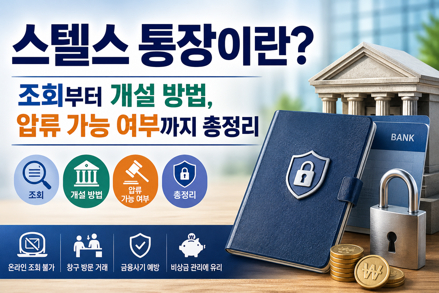 스텔스 통장이란? 조회부터 개설 방법, 압류 가능 여부까지 총정리 관련 사진