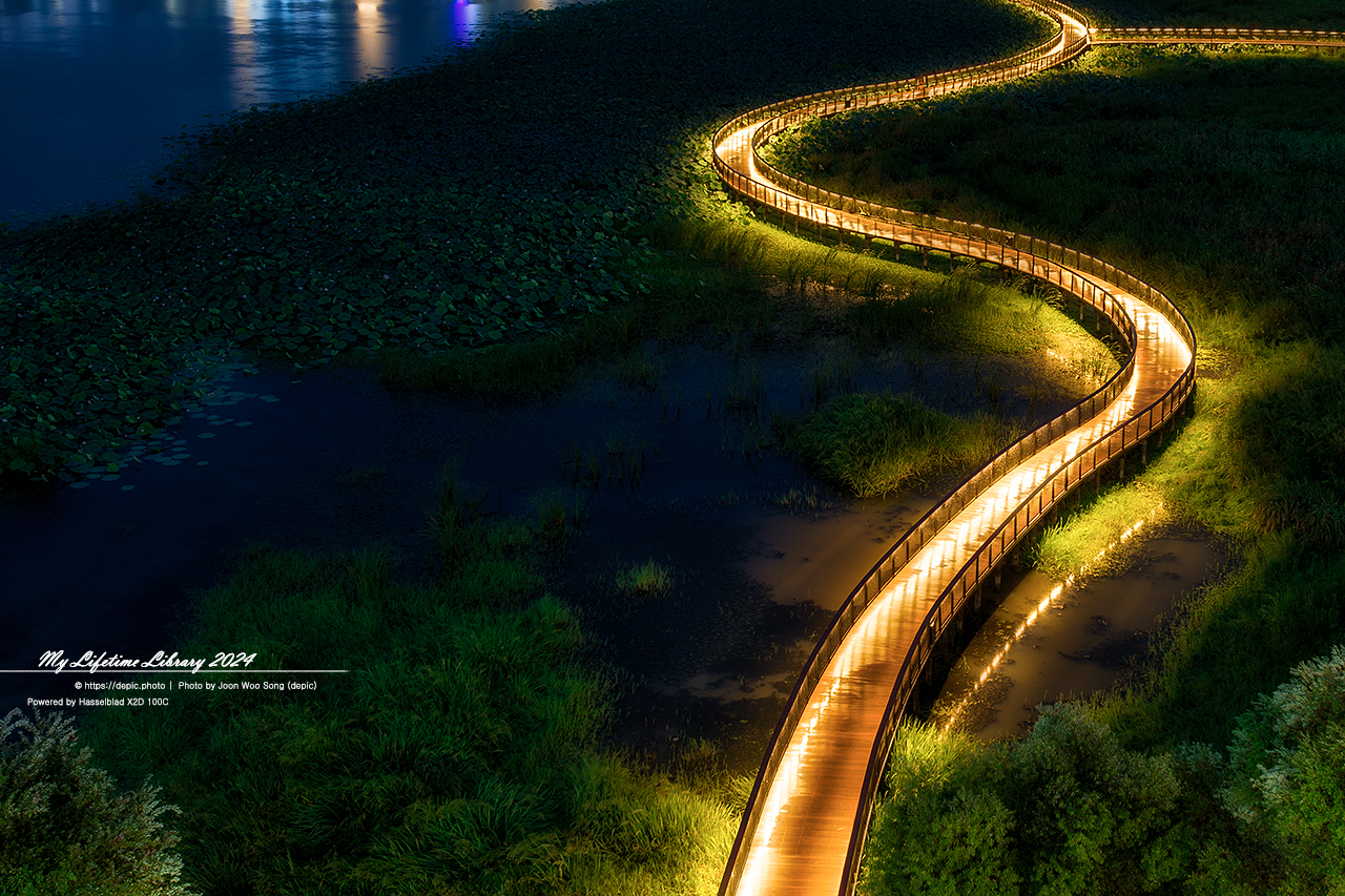 전주 야경 기지제 저수지