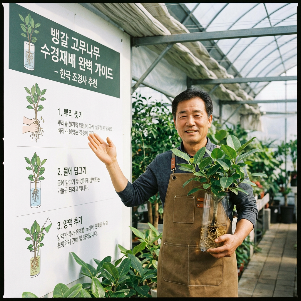 뱅갈 고무나무 수경재배 완벽 가이드