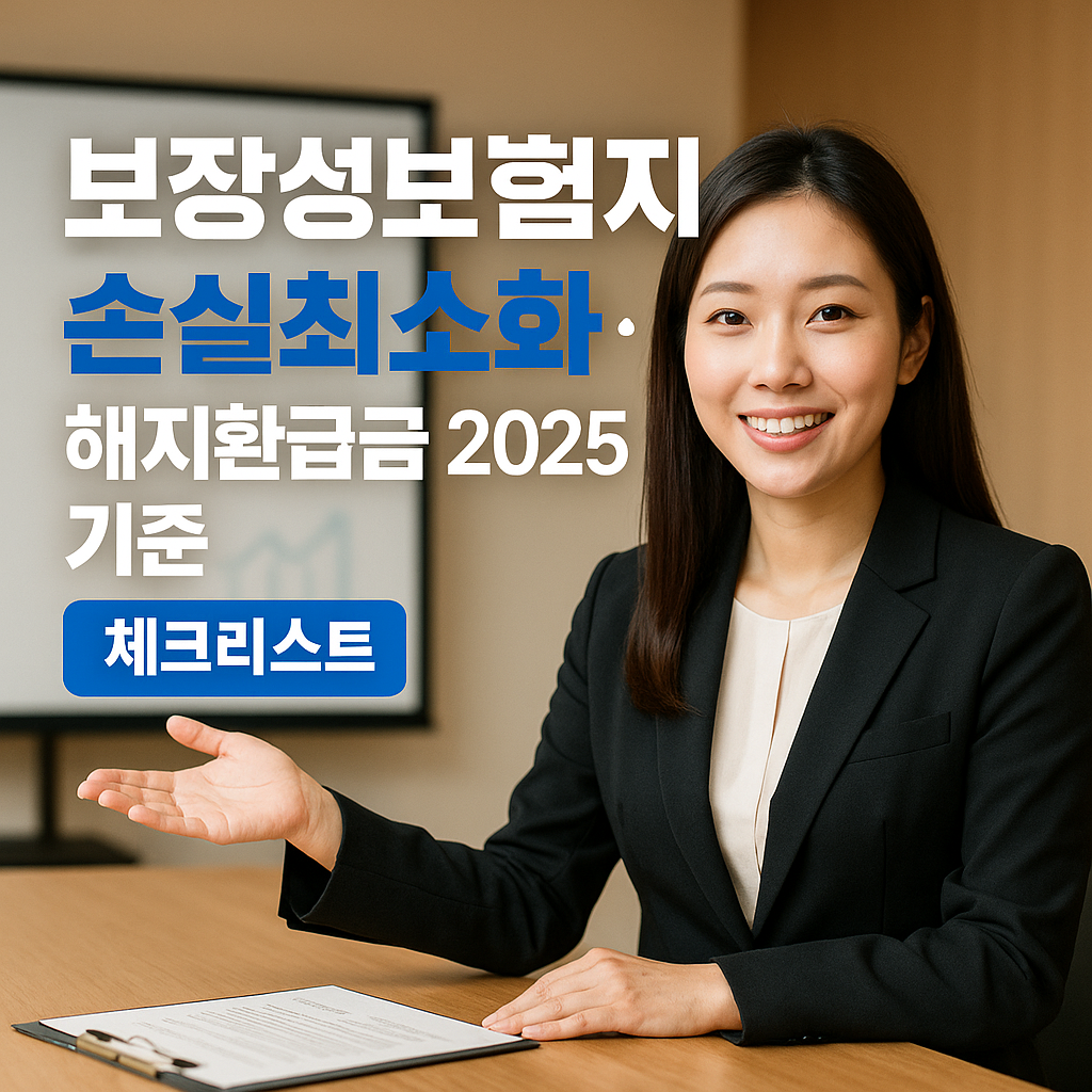 보장성보험 해지 손실최소화&middot;해지환급금 2025 기준 체크리스트