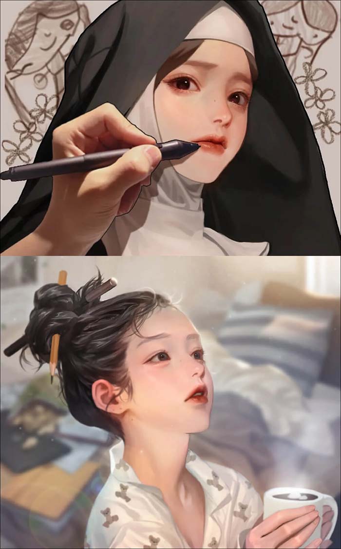 클래스101-일러스트-콕스-컨셉아트-인물화