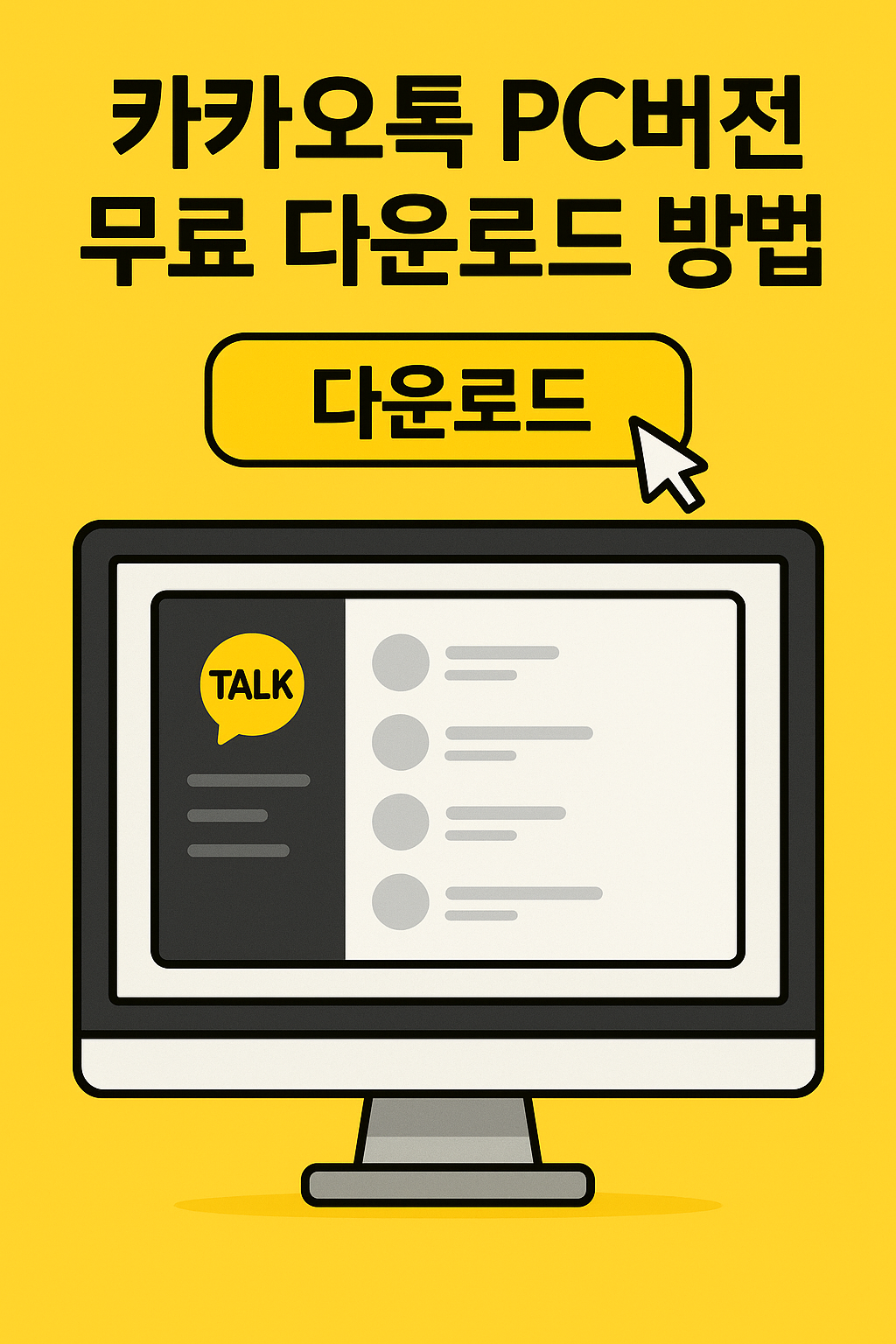 카카오톡 PC버전 무료 다운로드 방법