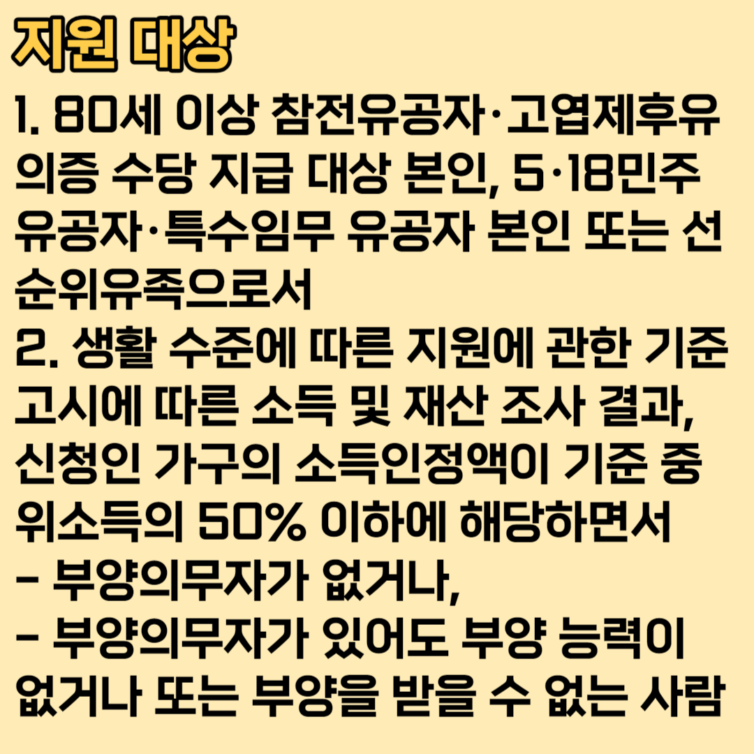 2023 보훈대상자 생계지원금