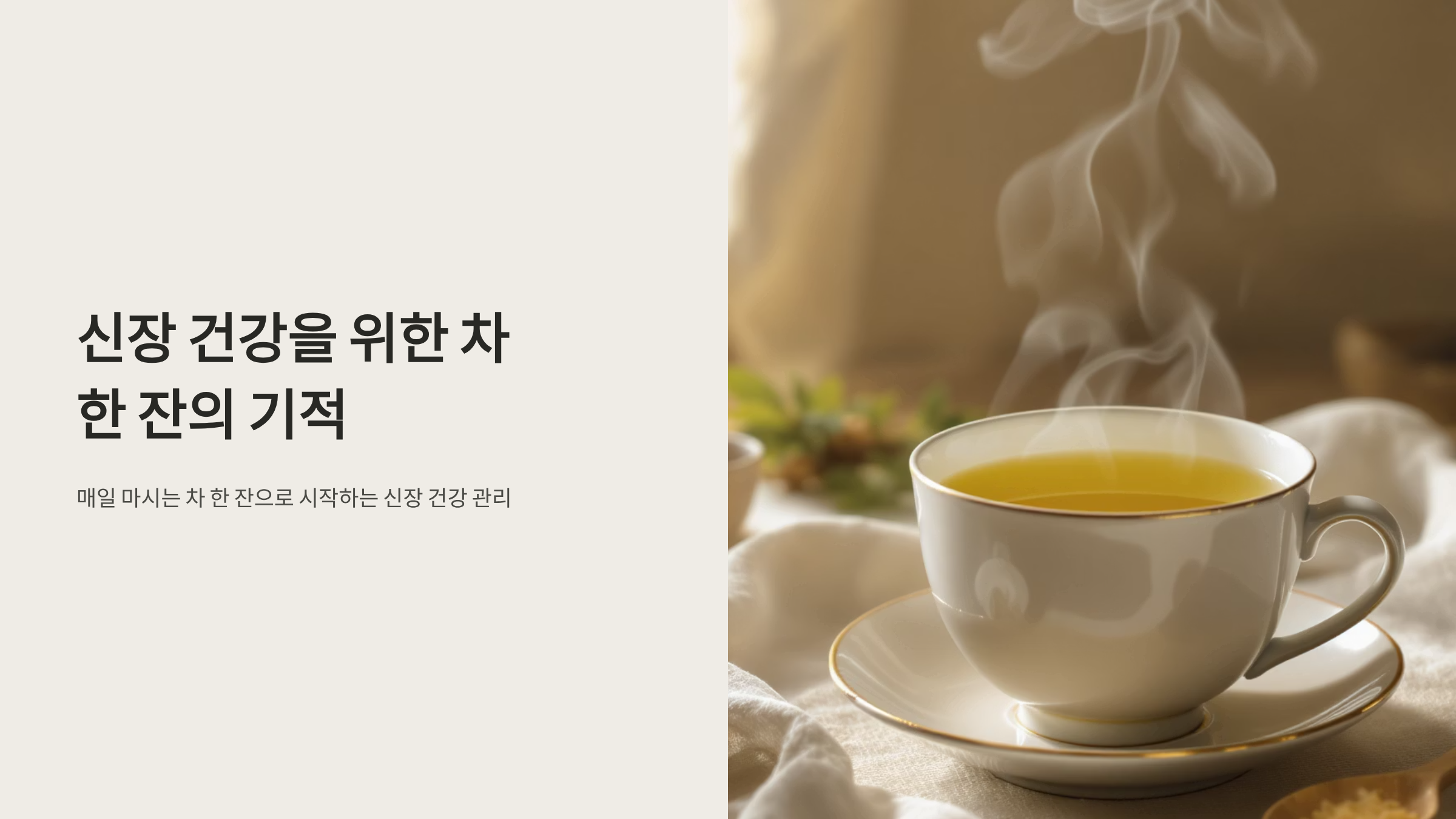 신장 건강 지키는 차 7가지, 매일 마시면 달라져요