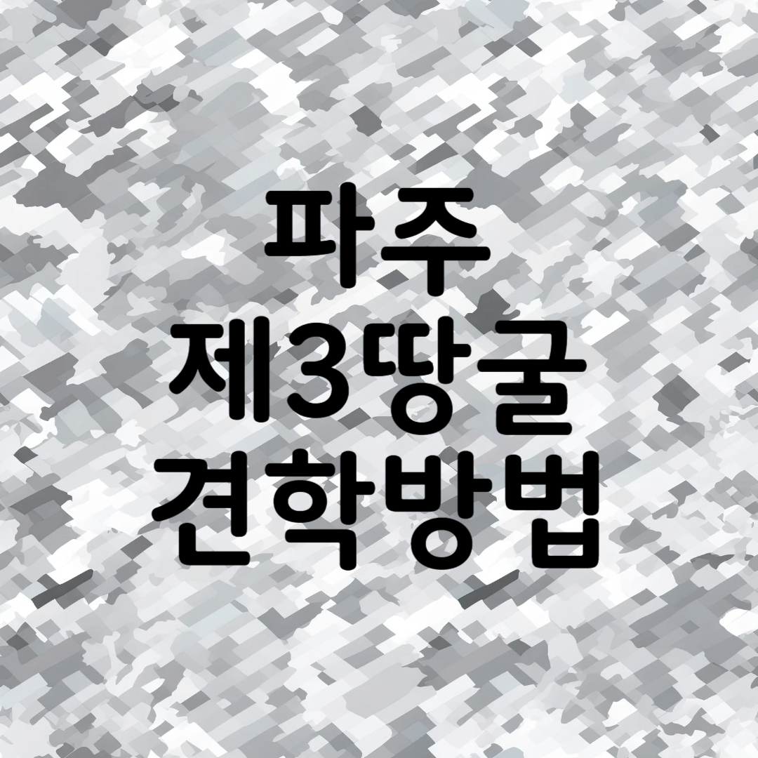 파주 제3땅굴 견학 방법