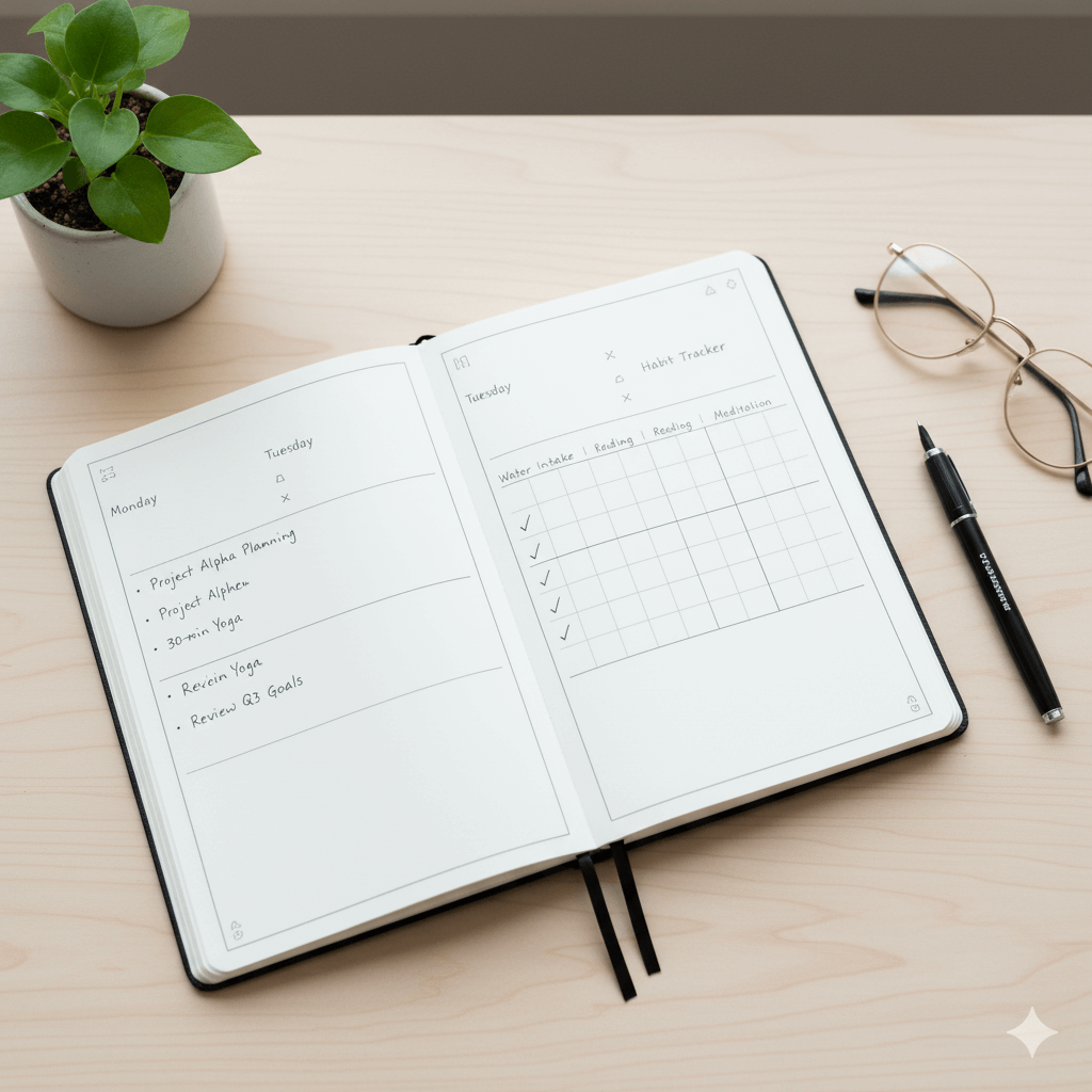 불렛 저널((BuJo) 기본 구성 요소와 다이어리 작성 규칙