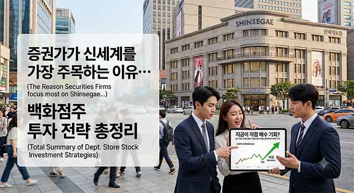 백화점이 비춰진 이미지 입니다.
