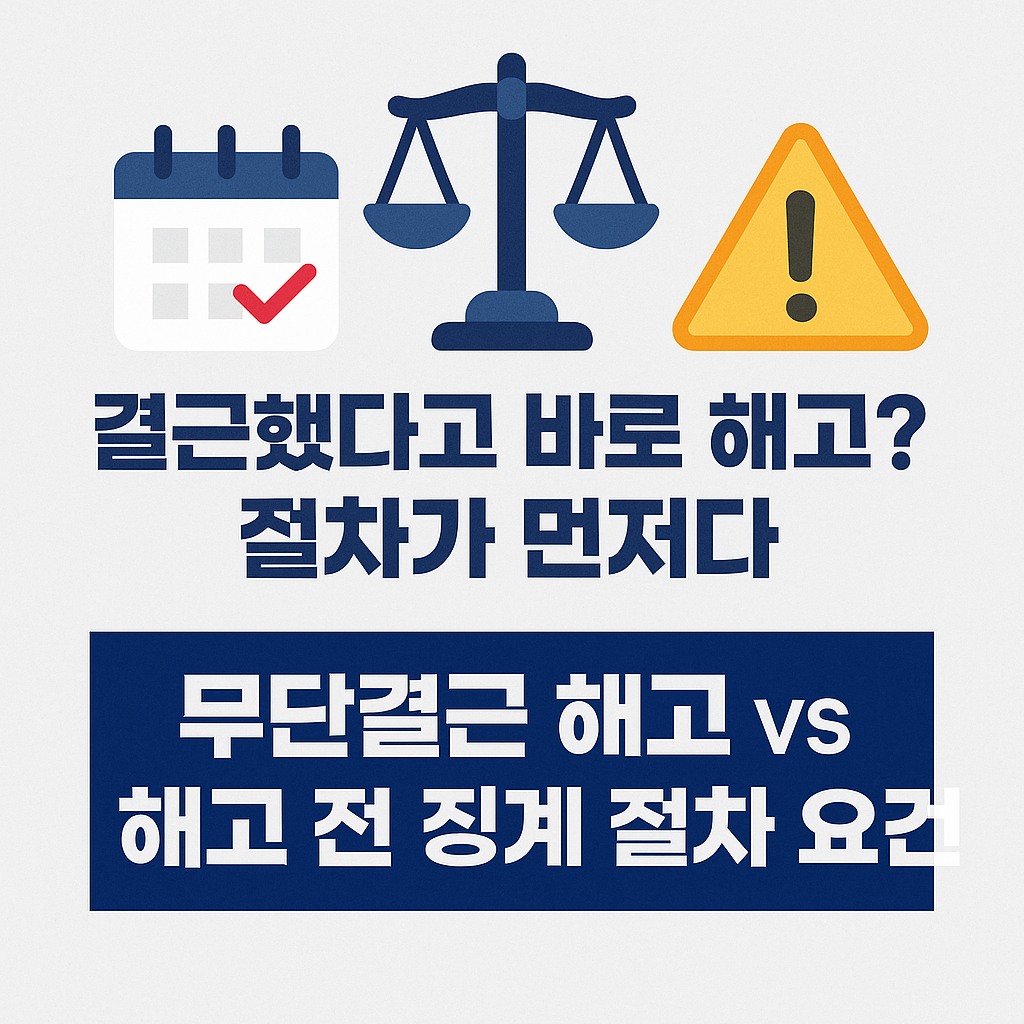 무단결근 해고 vs 해고 전 징계 절차 요건