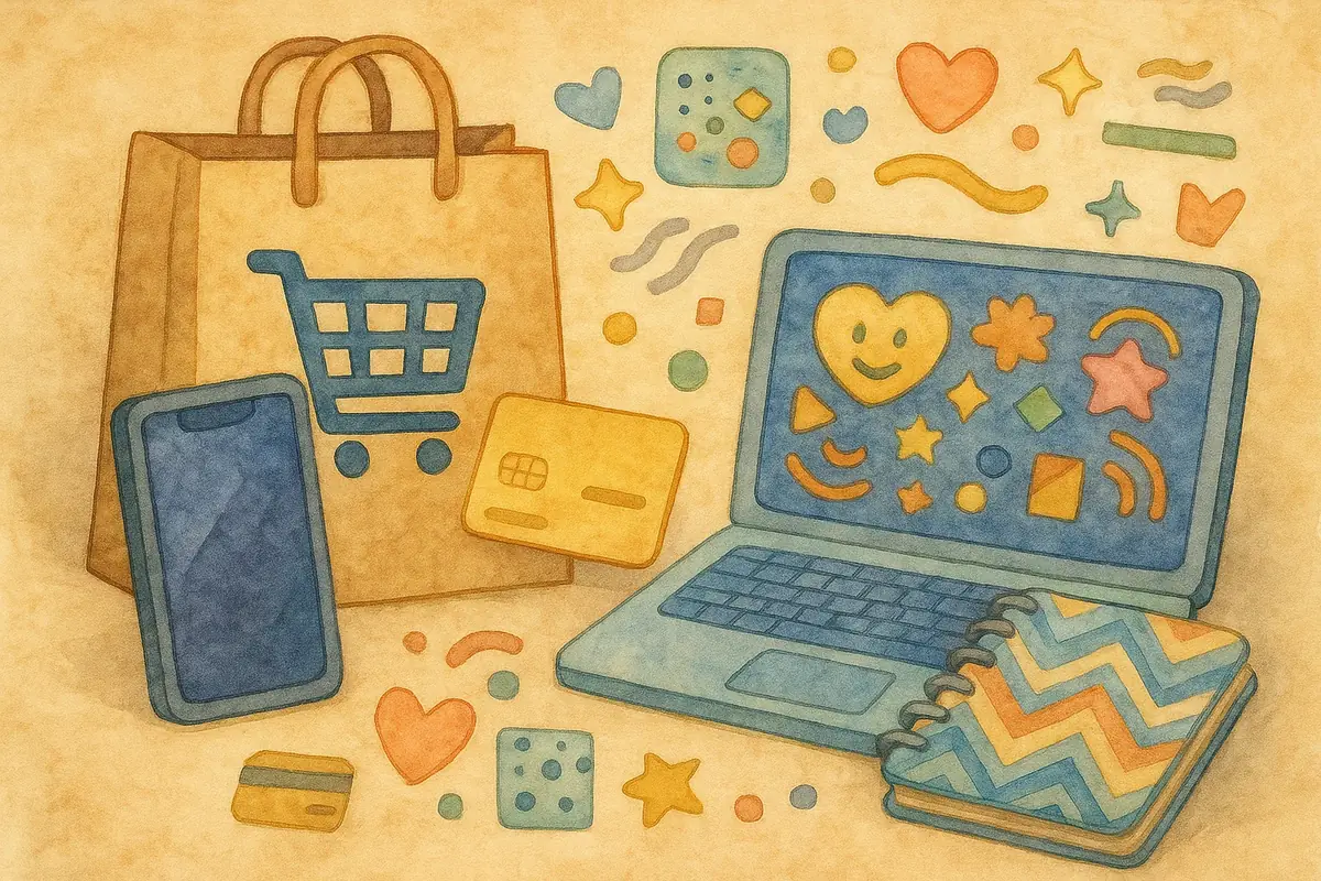 온라인 쇼핑 결제 일러스트