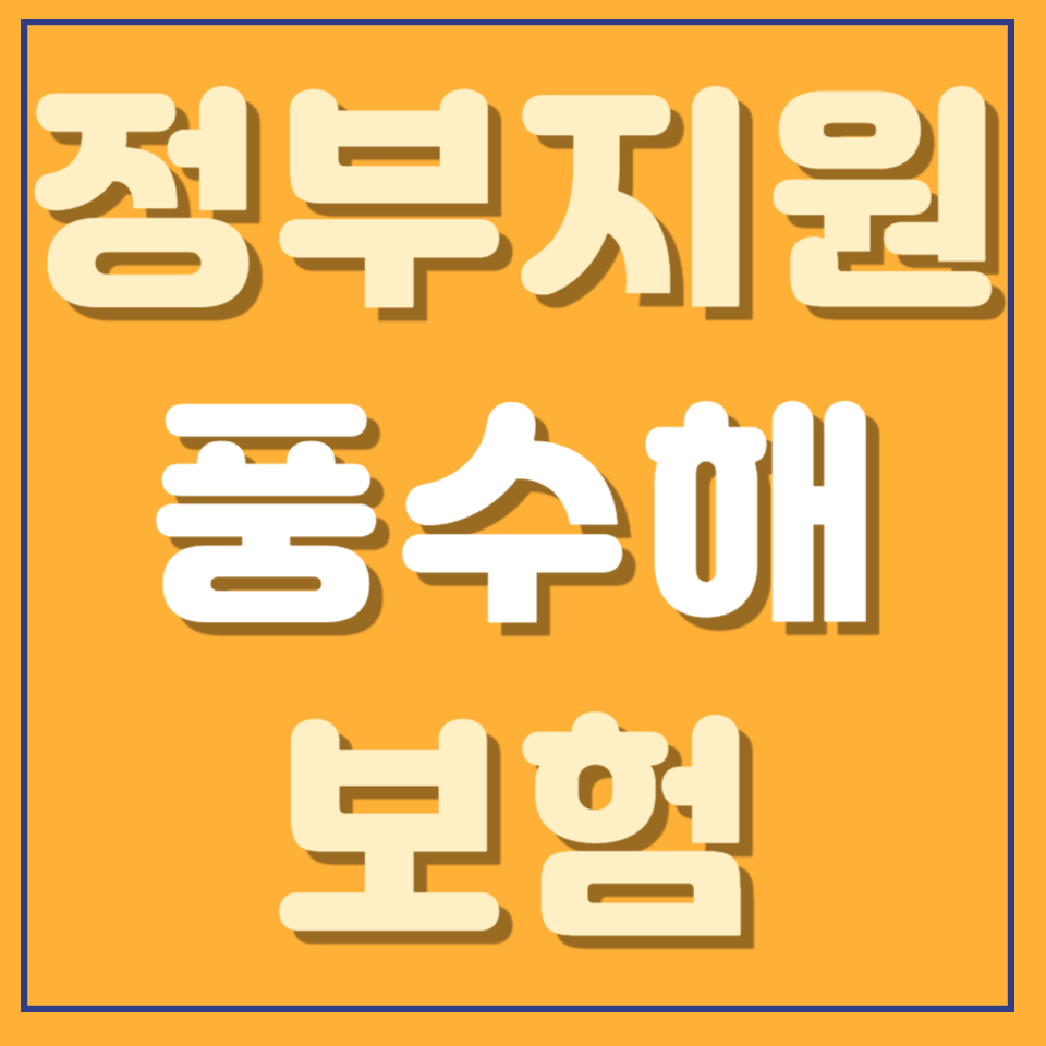 정부지원 풍수해보험