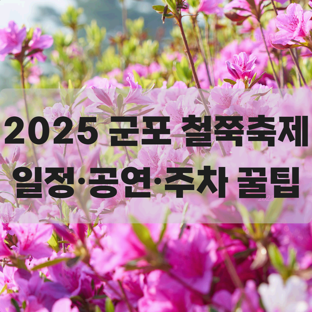 군포 철쭉 축제 2025 일정·공연·주차 꿀팁까지! 이찬원 무대 일정!