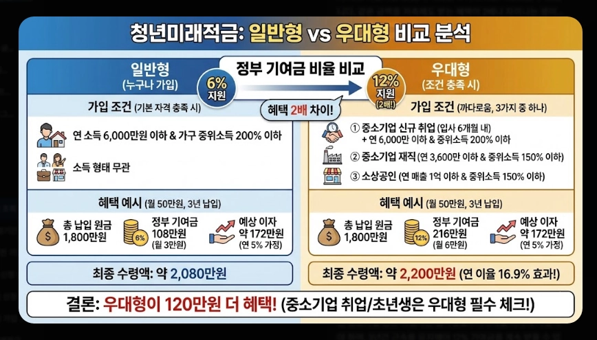 청년미래적금 가입 대상 및 소득 기준 [도약계좌 갈아타기] 만기 수령액 혜택 비교 가이드