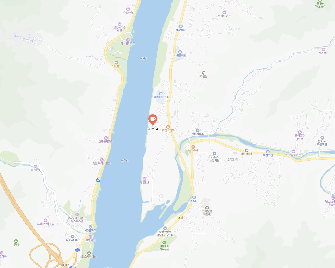 [카페] 서울 근교 드라이브 코스 - 남양주 북한강 전망좋은 카페 라온드뷰