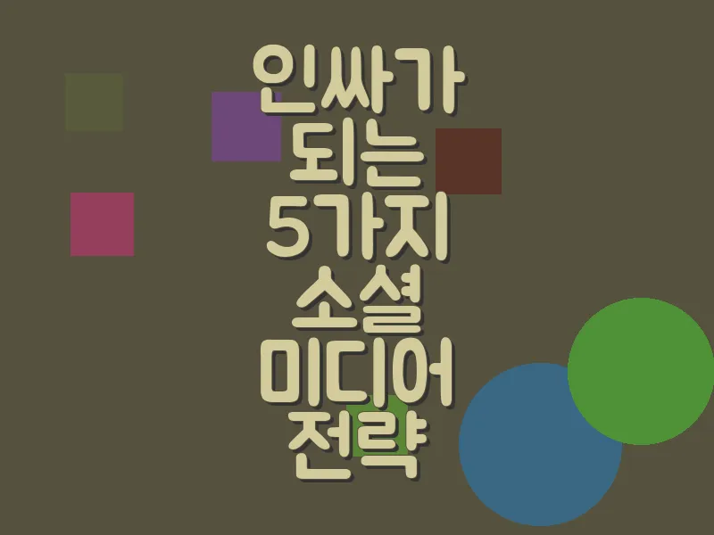 인싸가 되는 5가지 소셜 미디어 전략