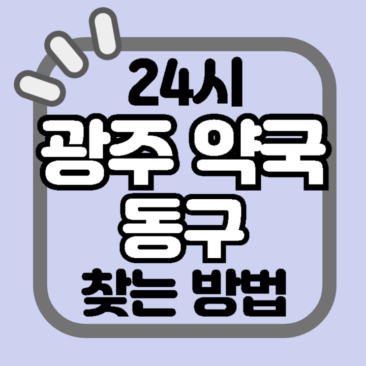 광주 동구 24시 야간 주말 공휴일 명절 추석 설 약국 병원 동물병원 찾기