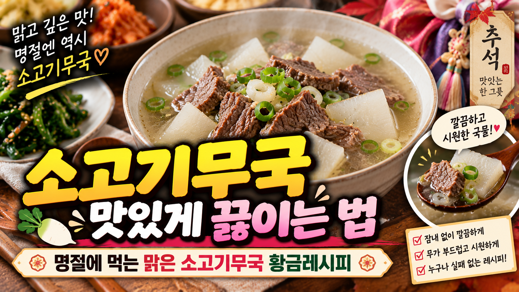 소고기무국 맛있게 끓이는 법｜명절에 먹는 맑은 소고기무국 황금레시피