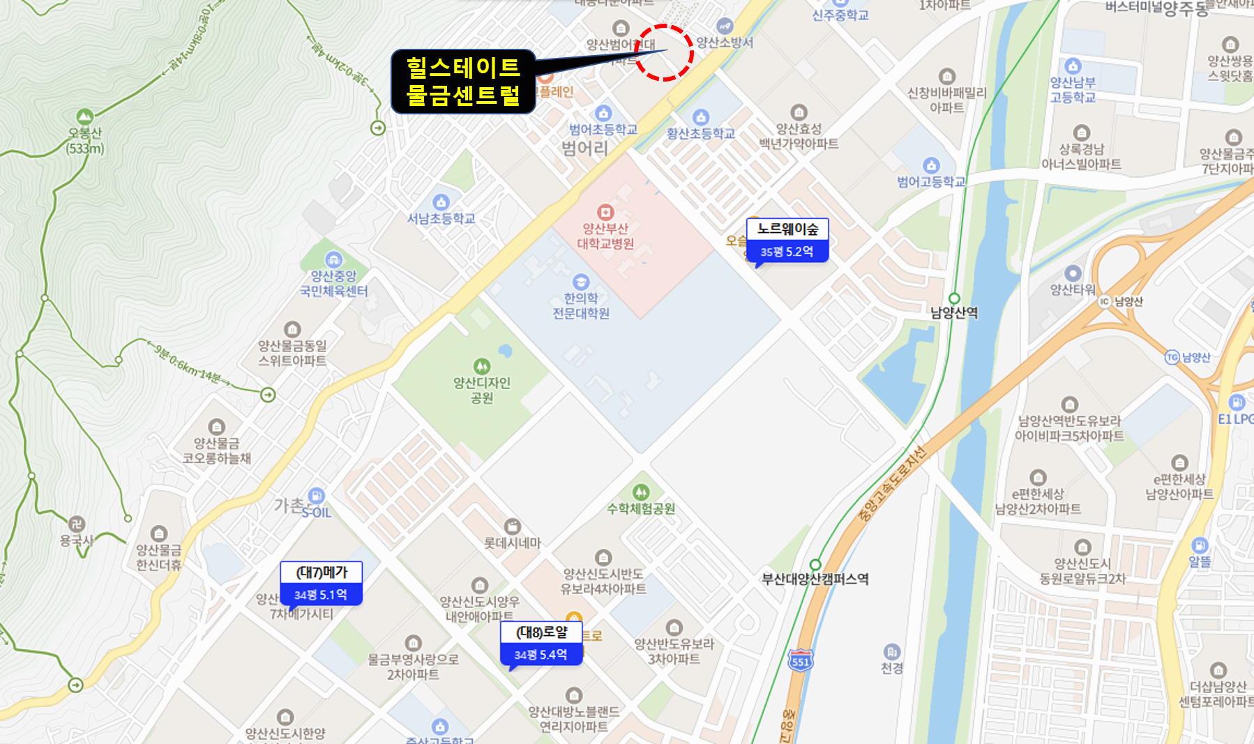 힐스테이트 물금센트럴 대안 단지