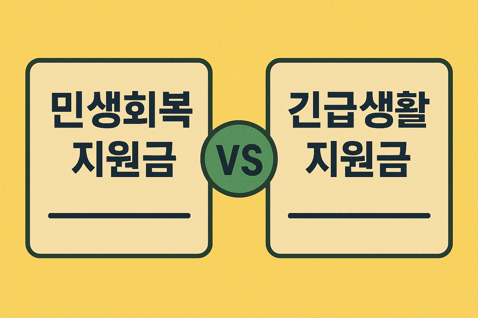 민생회복지원금 vs 긴급생활지원금 비교