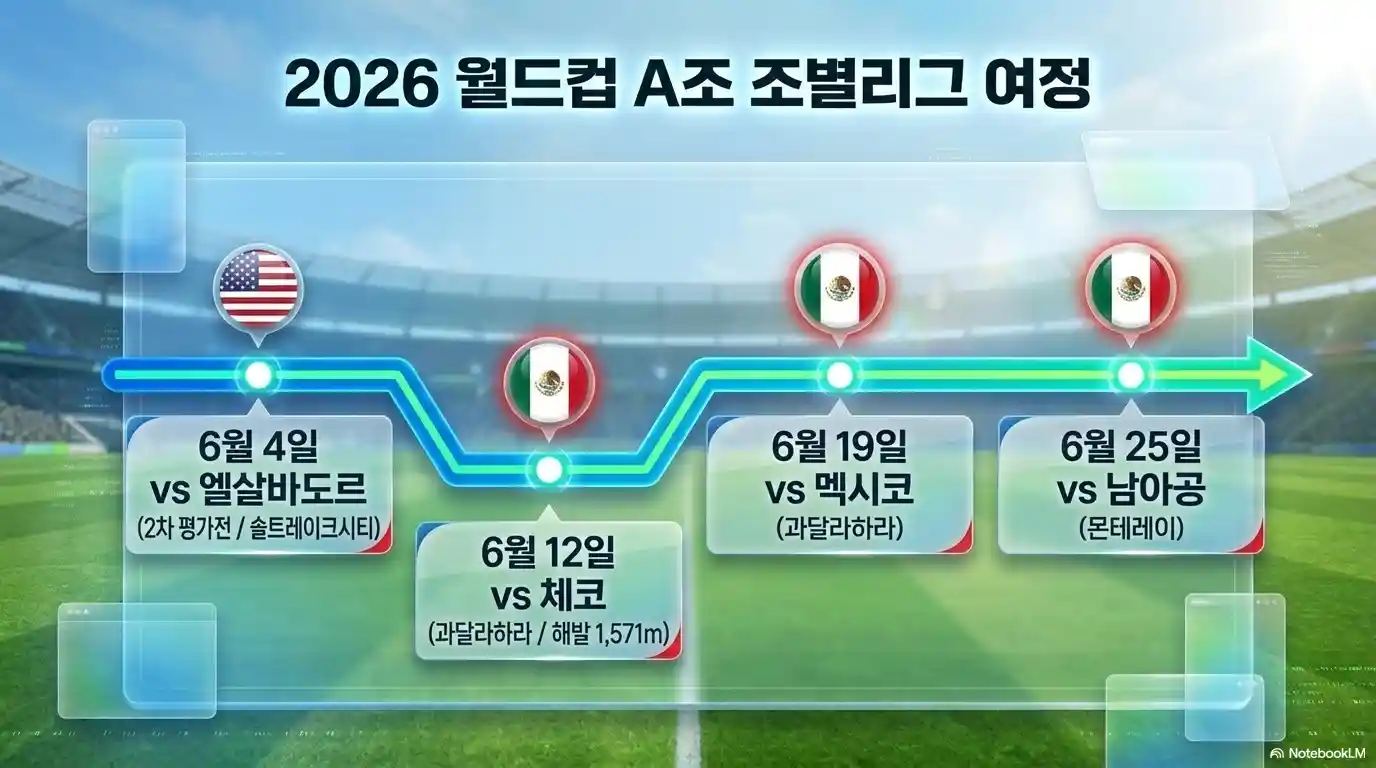 2026 월드컵 한국의 나머지 일정