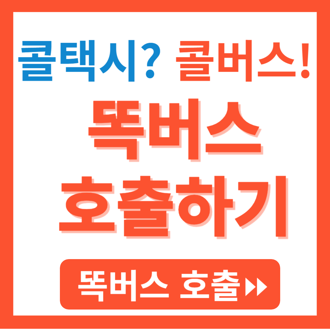 똑버스 이용방법 노선 가격