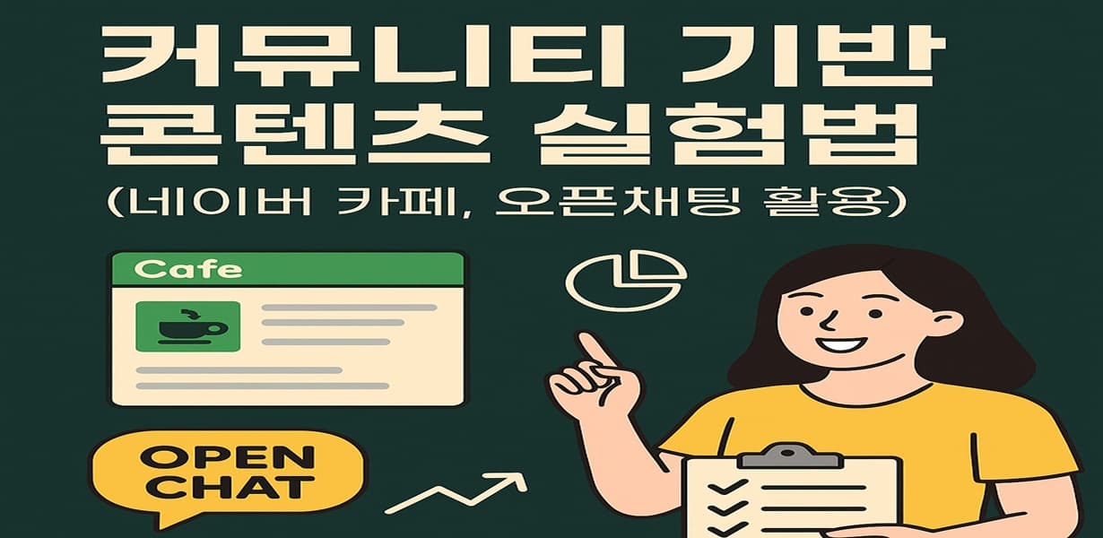 커뮤니티 기반 콘텐츠 실험법을 설명하는 대표 이미지