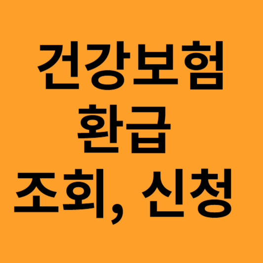 건강 보험 환급 조회, 신청 썸네일