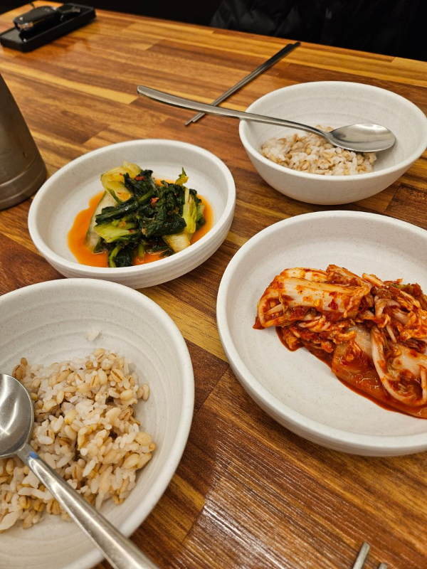 명가들깨 보리밥 세팅