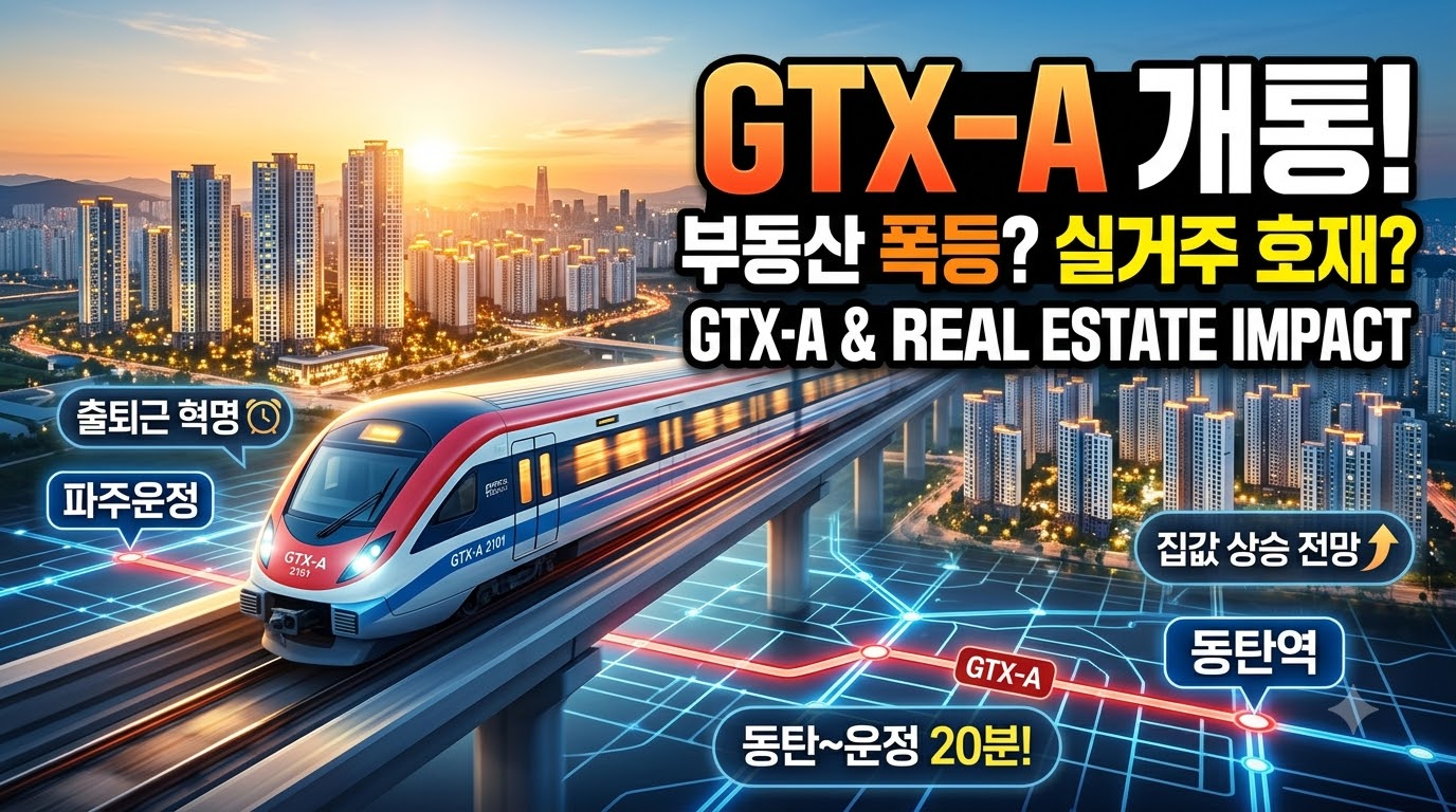 대한민국 수도권 출퇴근 시간 혁신? GTX-A 전 구간 개통 효과와 주변 부동산 시장 변화