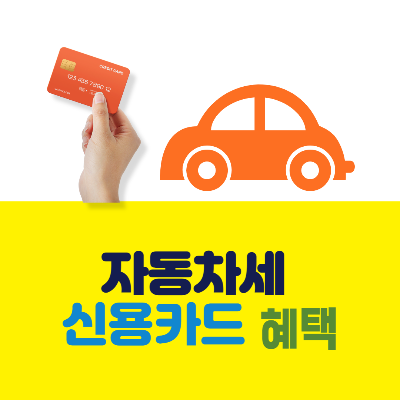 자동차세 연납 신용/체크 카드 혜택