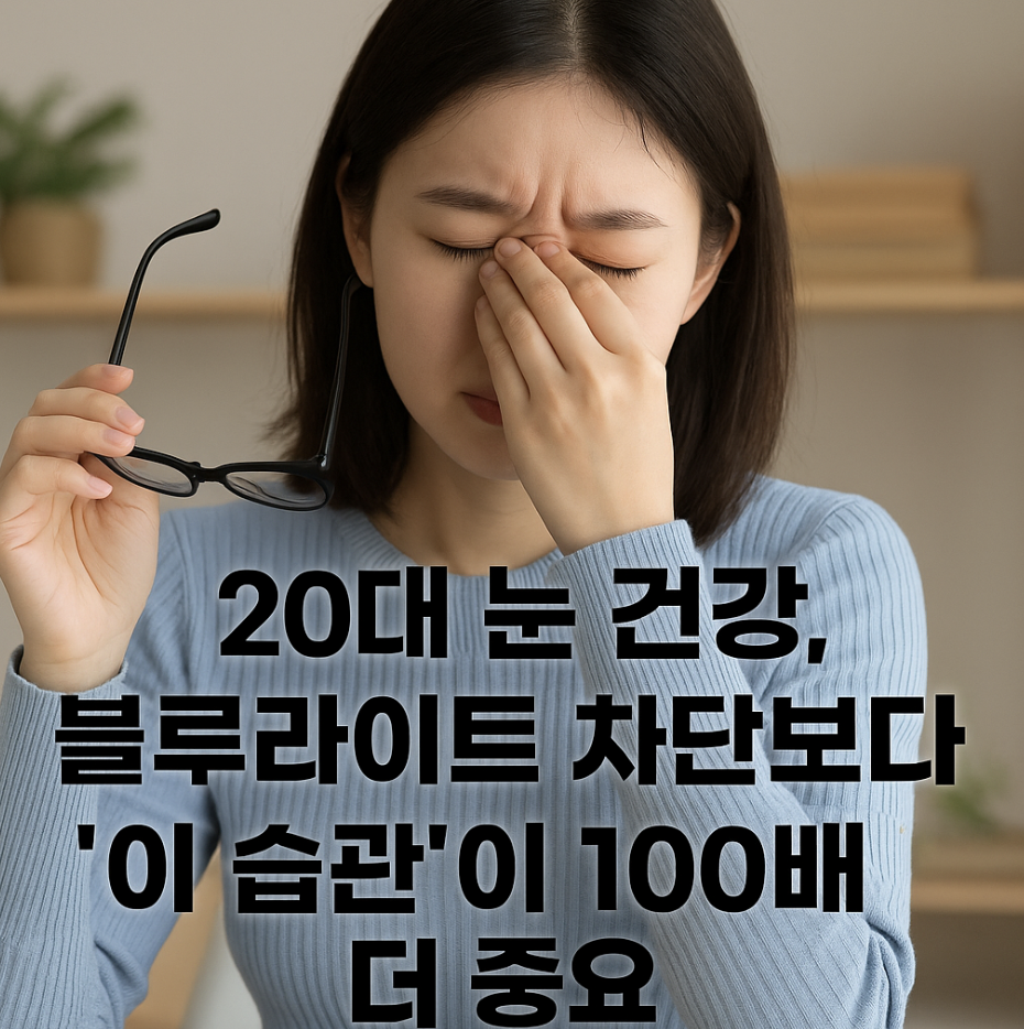 20대 눈 건강, 블루라이트 차단보다 '이 습관'이 100배 더 중요