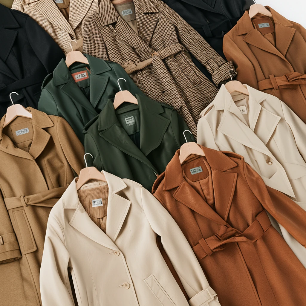 더애수 가을 신상: 클래식 트렌치코트..