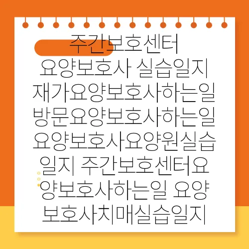 주간보호센터 요양보호사 실습일지 재가요양보호사하는일 방문요양보호사하는일 요양보호사요양원실습일지 주간보호센터요양보호사하는일 요양보호사치매실습일지