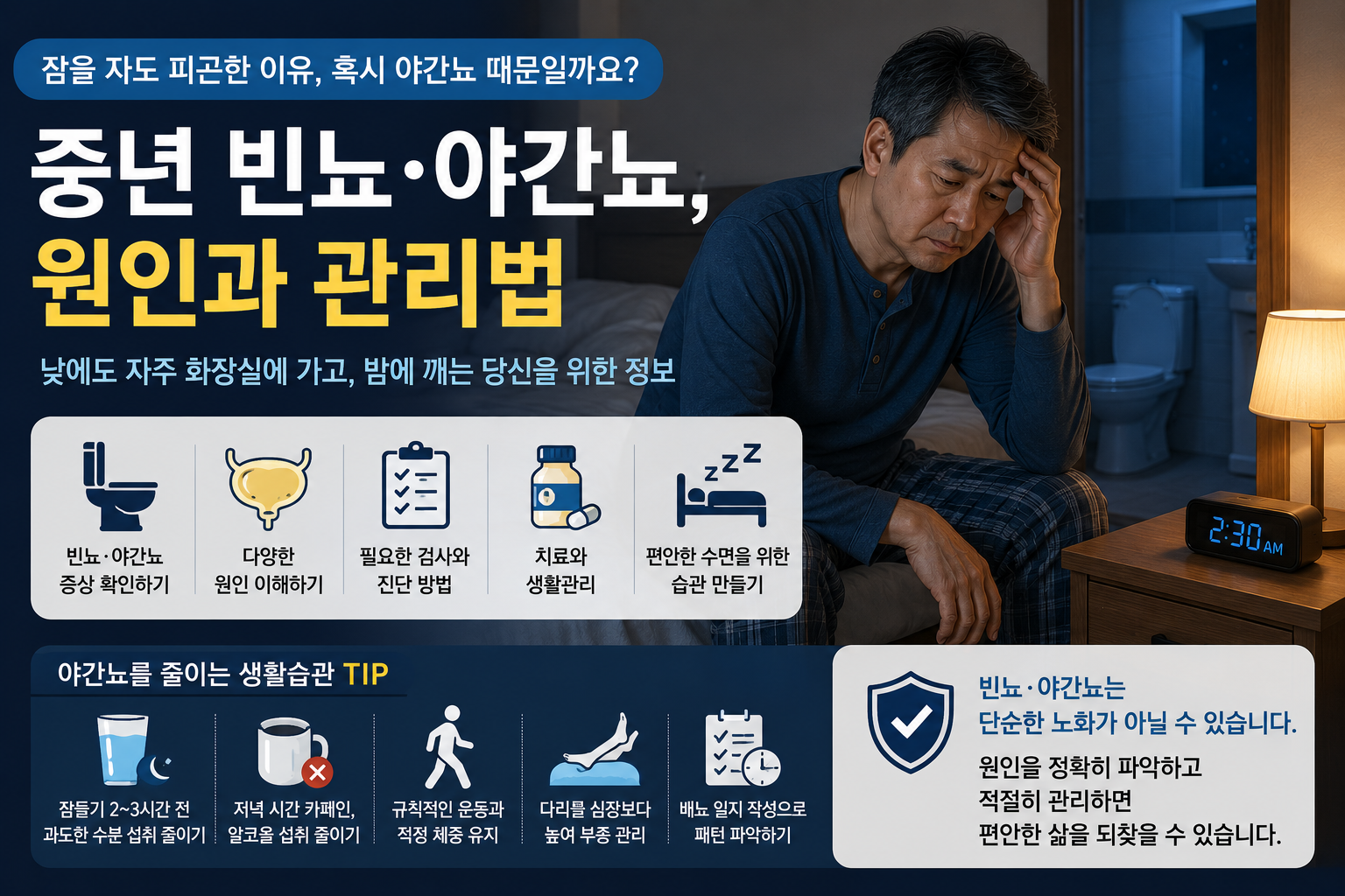 빈뇨와 야간뇨 원인 및 관리법